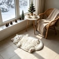 thumbnail image 5 of EaskTriop Plush Cat Shaped Bath Mat, Cute Belly Up Cat Decorative Floor Rug, Non Slip Soft Tufted Mat for Bedroom Entryway Home Use, 5 of 7