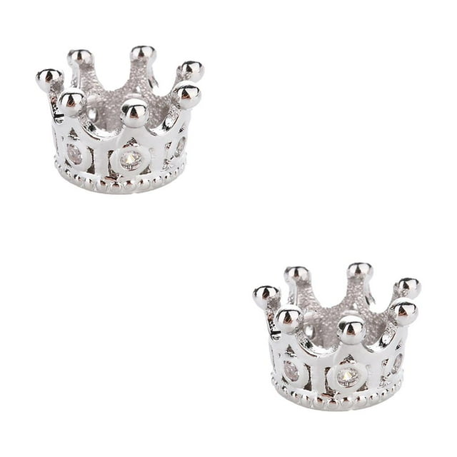 Cuentas para hacer pulseras Sonducket espaciadores de agujeros grandes abalorios de micropulsera decoración de cristal con diamantes Tipo 2 NO2