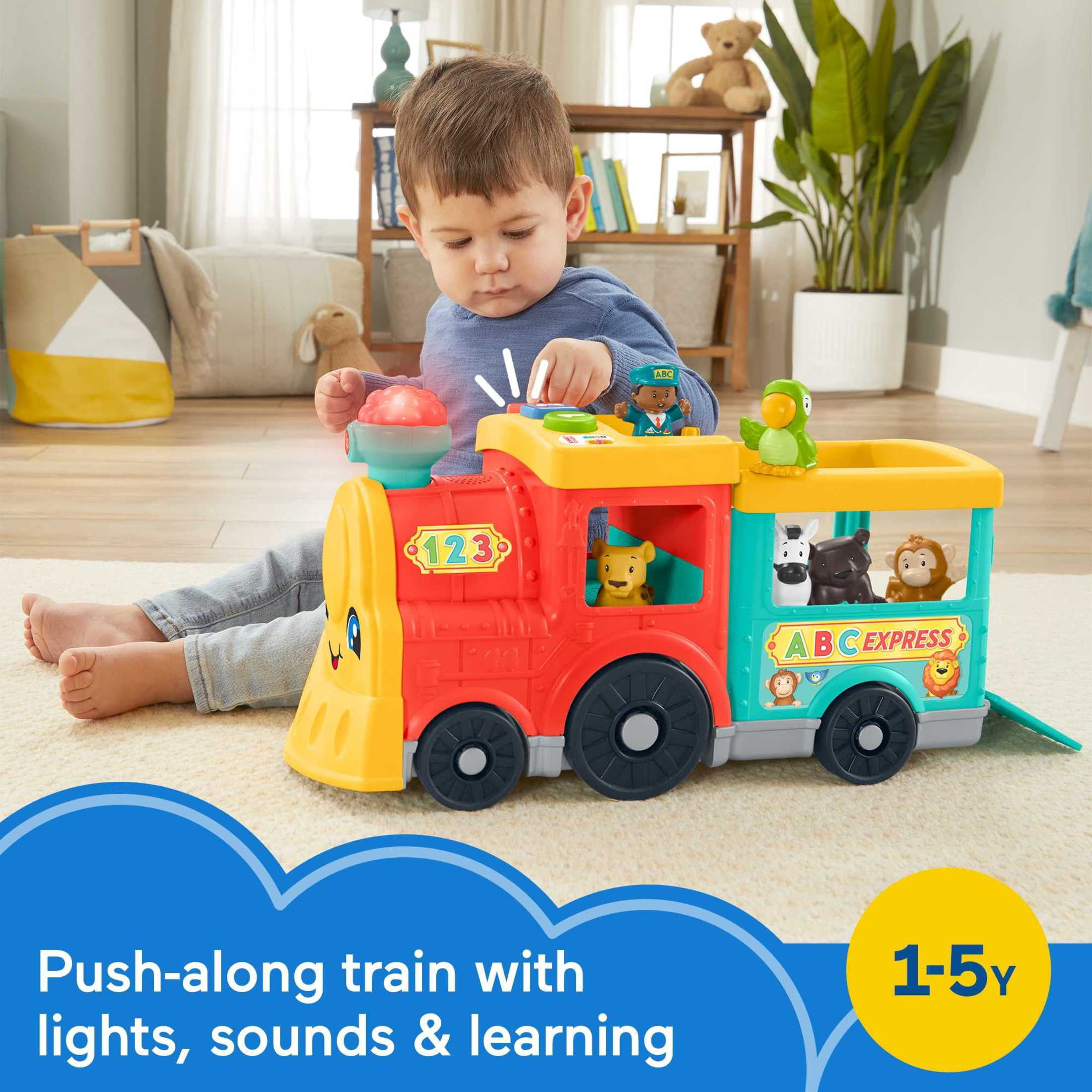 Fisher-Price Little People Big ABC Animal Train Toddler Learning Vehicle Playset, Child 1+ Years, 19.29in