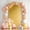 Gold, variant on Double-Sided Spandex Arch Backdrop Cover - Glitter Fabric - Wrinkle-Free, Stretch Fit - For Wedding, Banquet, Party, Outdoor Event - 6FT, Machine Washable