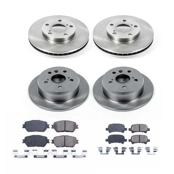 Ultimate Brakes Front and Rear Ceramic Brake Pad and Rotor Kit with Hardware WM81400
