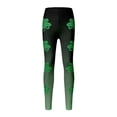 thumbnail image 3 of NAFUU Girl's Pants St Patricks Day Leaf Printed Leggings Childrens Play Party Comfortable Stretch Athletic Yoga Bottoms Trousers Pants For Kids Girls Sizes 18-24 Months, 3 of 6