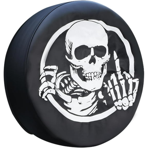 Spare Tire Cover, Skull Waterproof Wheel Covers for Jeep JK Wrangler SUV Truck Trailer RV Vehicles with 14/1516/17 Inch Wheels