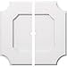 thumbnail image 3 of Ekena Millwork CMP18LE2-01000 18 Po OD x 1 Po ID Carré Locke Architecture Grade Médaillon de Plafond Contemporain PVC - 2 Pièces, 3 of 4