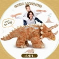 thumbnail image 3 of MorisMos 6.4ft giant Jumbo Reddish Brown Triceratops Dinosaur Stuffed Animal, 3 of 9
