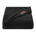 thumbnail image 5 of American Soft Linen Fleece Blanket Throw Size 50x60 - Cozy, Durable & Lightweight for Bed, Couch, and All-Season Comfort, Black, 5 of 6