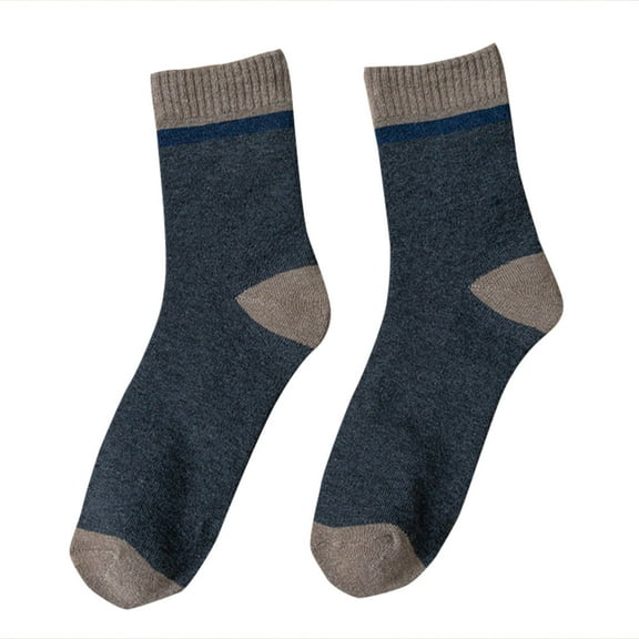 Gapacks Men's Cotton Socks, Dark Gray, Soft & Breathable, Moisture Wicking, Classic Design with Contrast Details, Free Size, Single Pair, Everyday Casual Wear for Home Work