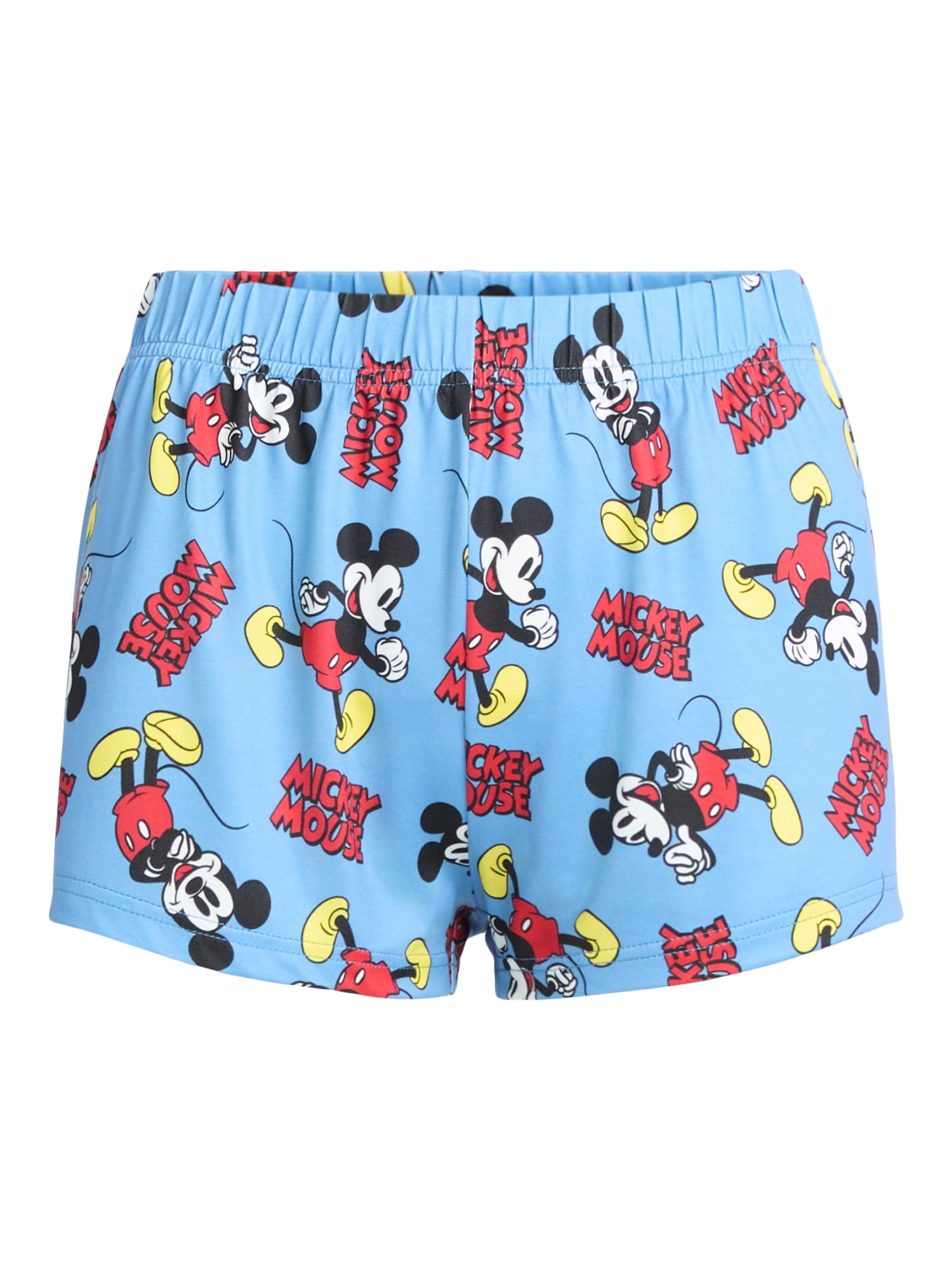 Mickey and Minnie Mouse Women's and Women's Plus Jersey Sleep Shorts, 2-Pack, Sizes XS-3X