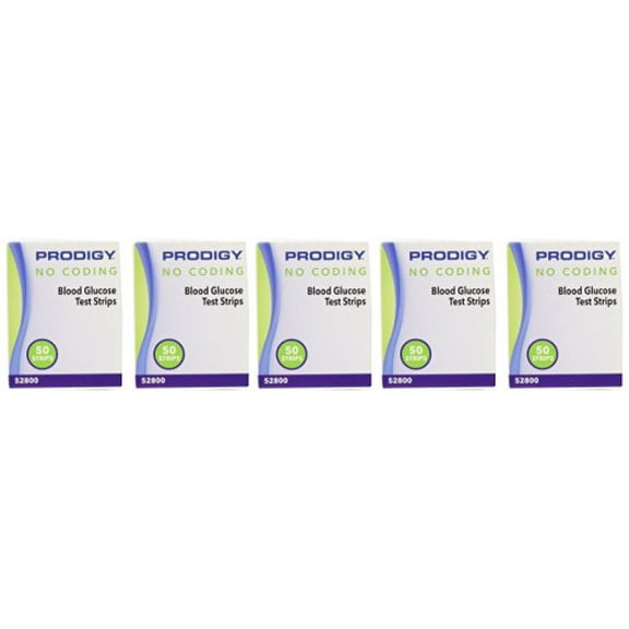 Prodigy Test Strips Box of 50 - 5 Pack
