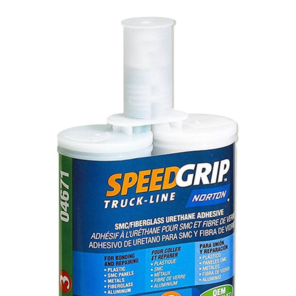 Norton Speed Grip 04671 2-Part Adhesive, 400 mL Cartridge, Brown, Liquid