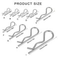 10pcs Ear Shaped Spring Cotter Pins Assortment set Steel Hairpin Clips ...