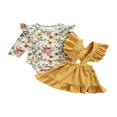 thumbnail image 1 of Bébé bébé Filles Automne Tenues Floral à Manches Longues Romper avec Volants Velours Tutu Ensemble de Jupe, 1 of 6