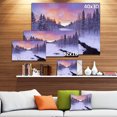 thumbnail image 3 of Winter River in Finnish Lapland - Modern Landscape Canvas Art, 3 of 4