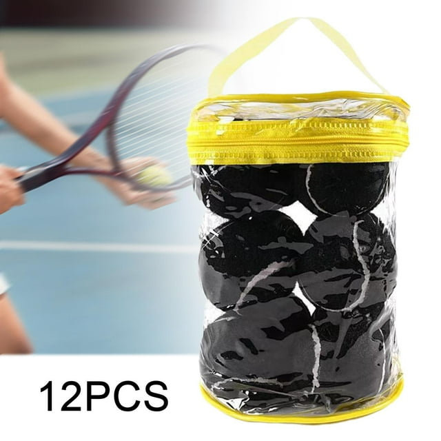 12 pelotas de tenis DYNWAVEMX pelotas de juguete para perros 6,45 cm de diámetro Negro