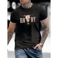 thumbnail image 1 of Camiseta de punto negra de manga corta con cuello redondo para hombre de Manfinity Homme, camisetas informales, 1 of 5