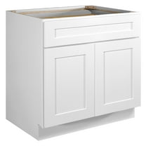 Design House 561399 Brookings Unassembled Shaker Base Kitchen Cabinet 33x34.5x24, White