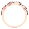 thumbnail image 5 of 0.495 ctw Wedding Band for Women - 18K Rose Gold Simulated Tanzanite Stackable Eternity Ring, 5 of 6