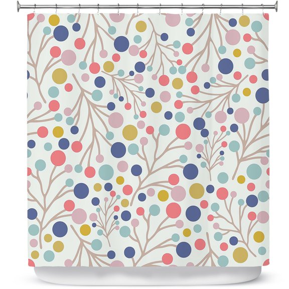 Shower Curtains 70" x 93" from DiaNoche Designs by Olive Smith - Pastel Trees 1