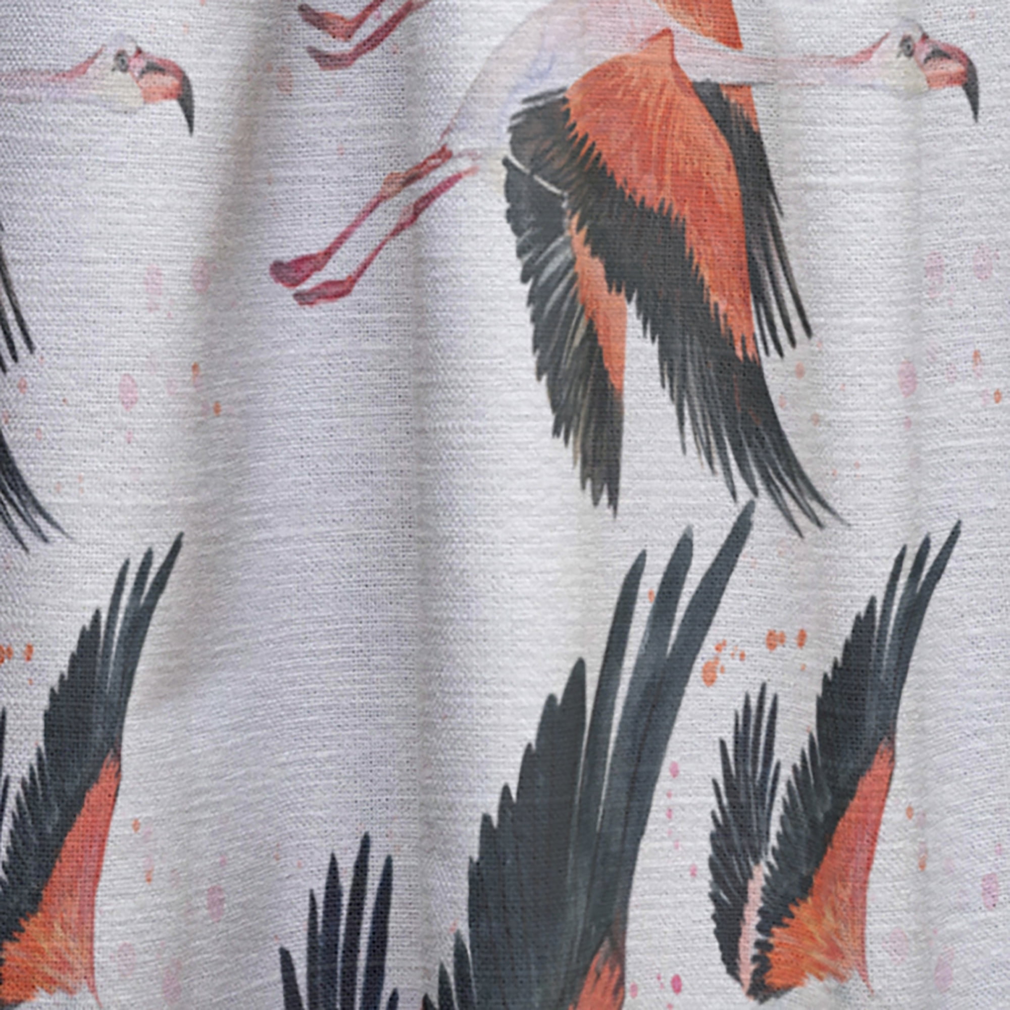 Designart 'Flamingo Tropical Collage' Animals Curtain Panel