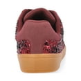 thumbnail image 4 of No Boundaries Sequin Faux Suede Gum Sole Sneakers, Women's, 4 of 6