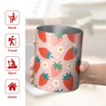 thumbnail image 5 of 12oz Coffee Tumblers Pink Strawberry Plants Fruit Stainless Steel Vacuum Insulated Travel Tumbler Coffee Cups Mug with Lid and Straw with Cleaning Brush for Cold & Hot Drinks, 5 of 5