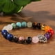 thumbnail image 5 of Pulsera de cristal natural para hombre y mujer con cordón elástico y cuentas de piedra, para uso diario, estilo boho, joya unisex ajustable, 5 of 7