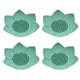 thumbnail image 1 of Paquete de 4 jaboneras de flores de loto con drenaje, soporte de jabón de silicona, bandeja de jabón Flexible antideslizante para ducha de baño, 1 of 5