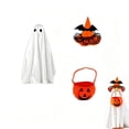 thumbnail image 3 of Halloween Porch Goose Outfits 23 Inch Polyester 3Pcs Ghost Set with Bag for Outdoor Garden Decor Spooky Goose Clothes for Family Yard Orange Purple by MPOISVA, 3 of 8