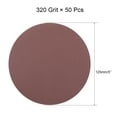 thumbnail image 2 of Unique Bargains 50Pcs 5 Inch Hook and Loop Sanding Disc 320 Grits Flocking Sandpaper Sander, 2 of 4
