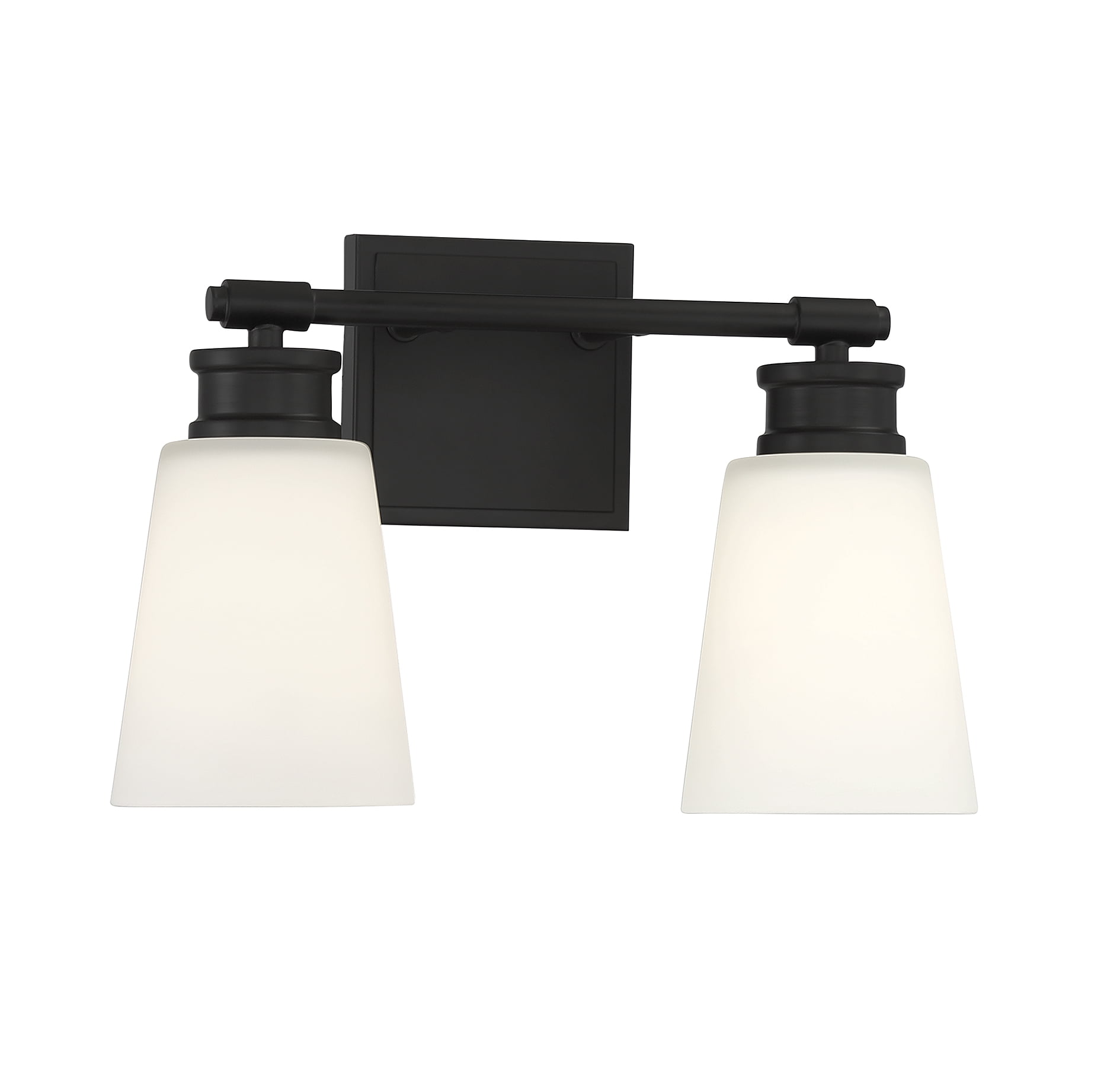 Trade Winds Billie 2-Light Bathroom Vanity Light in Matte Black
