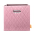 thumbnail image 3 of JIAessentials Set of 4 Foldable Faux Leather Cubby Cube Storage Bins Baskets 12 in for Shelves w Dual Handles for Shelves, Organizers & More Medium, 3 of 7