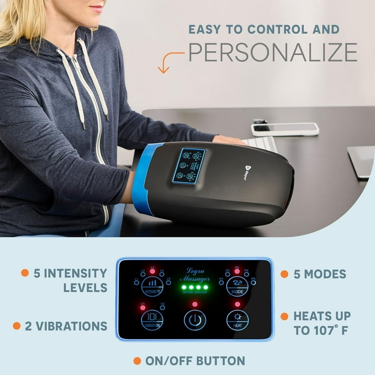 DAYI Legra Hand Massager with Heat and Compression - Finger, Wrist, and  Palm Massager with Multi Massage Modes - Pressure Point Therapy for  Sensitive Hands, Relaxation, and Comfort