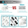 thumbnail image 3 of Razor Blade Scraper Tool with Blade Storage Container, Glass Cooktop Stove Scraper with 10PCS Stainless Steel Blades for Glass Clean,Paint,Old Label,Decal Sticker,Adhesive Remover, 3 of 4