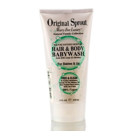 Pure Baby Wash - The Original Little Sprout - 2 in 1 Hair Shampoo & Body Pure Baby Wash - Size : 4 oz / travel size
