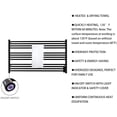thumbnail image 6 of HEATGENE Towel Warmer 12 Bar Towel Dryer Wall-Mounted Plug-in Bath Towel Heater - Matt Black, 6 of 8