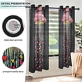 thumbnail image 3 of Yayeee Window Curtains Light Filtering 63"x42" Grommet Panel Pair Home Living Room Decor, UFO with Hearts Pattern, 3 of 7