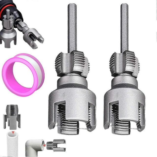 Gewindebohrersatz PVC Rohrgewindeschneider Set 12mm 19mm Innengewinde Aussengewinde Für Klempner Heizung Bohrmaschinen