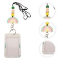 thumbnail image 2 of KAKOWELY 1 Juego de Porta credencial de identificación, porta credencial rígido, tapa deslizante, funda para tarjeta con cordón, 2 of 4