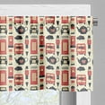 thumbnail image 3 of Ambesonne London Window Valance, Grunge Vintage Graphic, 54" X 12", Vermilion Cream Black, 3 of 5