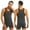 Gray, variant on Aiihoo Men's Soft Cotton Sleeveless Front Button Teddy Bodysuit Leotard One Piece Stretchy Jumpsuit White XL