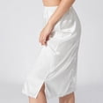 thumbnail image 5 of Douhoow Women Half Slips for Under Dresses, Elastic Waist Satin Underskirt Lace Trim Skirts, 5 of 9