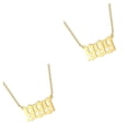 thumbnail image 2 of maskred Collier Pendentif Numéro Femmes Femmes en Acier Inoxydable Choker Bijoux Cadeau Quotidien Porter Cou Chaîne Longue Type9 2Set, 2 of 6