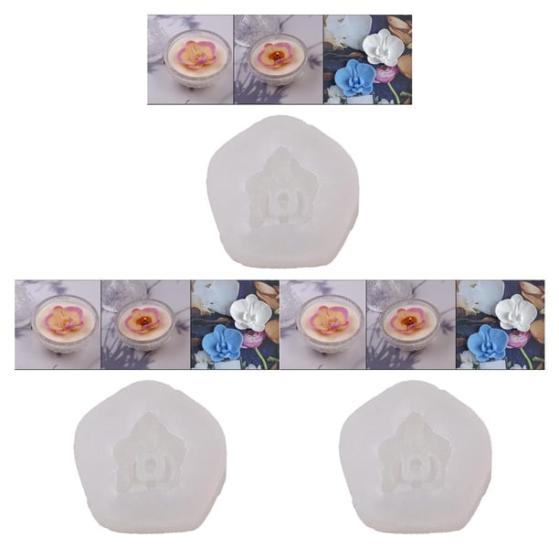 Advancent Moldes para velas de silicona con flores, molde para jabón, velas para aromaterapia, decoración artesanal Type1