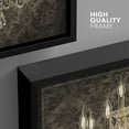 thumbnail image 4 of wall26 Framed Canvas Print Wall Art Fancy Black Pattern Victorian Chandelier Decorative Lights Digital Art Realism Contemporary Chic Relax/Calm for Living Room, Bedroom, Office - 16"x24" Bl, 4 of 5