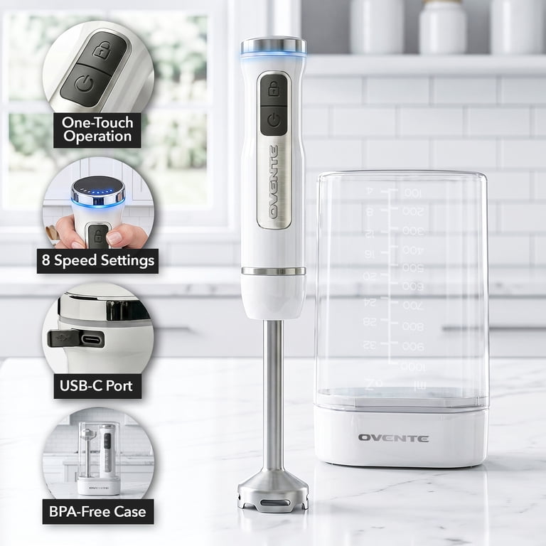 Ovente Cordless Rechargeable Hand Blender photo 3