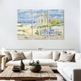 thumbnail image 3 of Elephant Stock Beach Cruiser Ii Wall Art - Horizontal Multi Panel Canvas - Dining Room Wall Decor - Beach Multi Panel - Beige And Green Decor By Paul Brent - 74" x 48", 3 of 8
