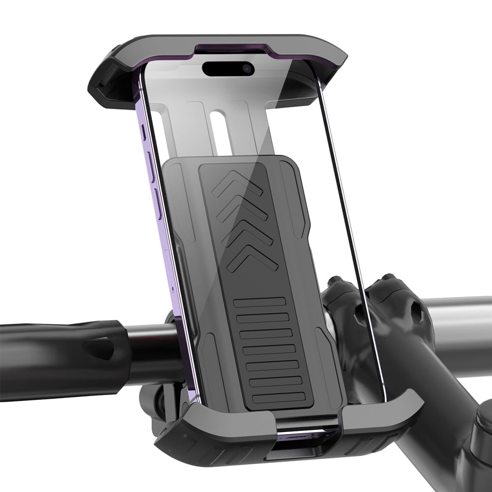5TH WHEEL Bike Cell Phone Mount Holder, Electric Scooter Phone Holder, Phone Holder for Bike with Dual Vibration Dampener, Bike Phone Mount, Motorcycle Phone Holder