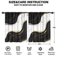 thumbnail image 2 of Blackout Kids Curtains,Black White Gold Marble Pattern Childrens Insulated Curtains Set Of 2,Bedroom Essentials,Toddler Room Decor 42"x54", 2 of 5