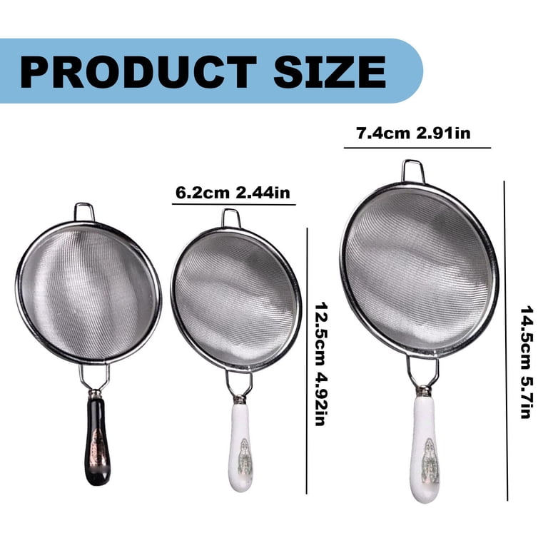 304 Stainless Steel Wire Mesh Filter - Funnel Shape Strainer, Various Sizes (e.g., 14.5cm)