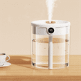 H2O Air Humidifier 2L Capacity Double Nozzle with LCD Humidity Display ...